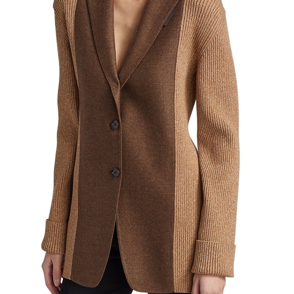 Burberry Blazer Panel Rib-Knit Cardigan - Picture 5 of 16